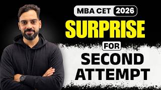 Big Surprise For MBA CET 2026 Second Attempt | We Hear You | It's Reveng Time