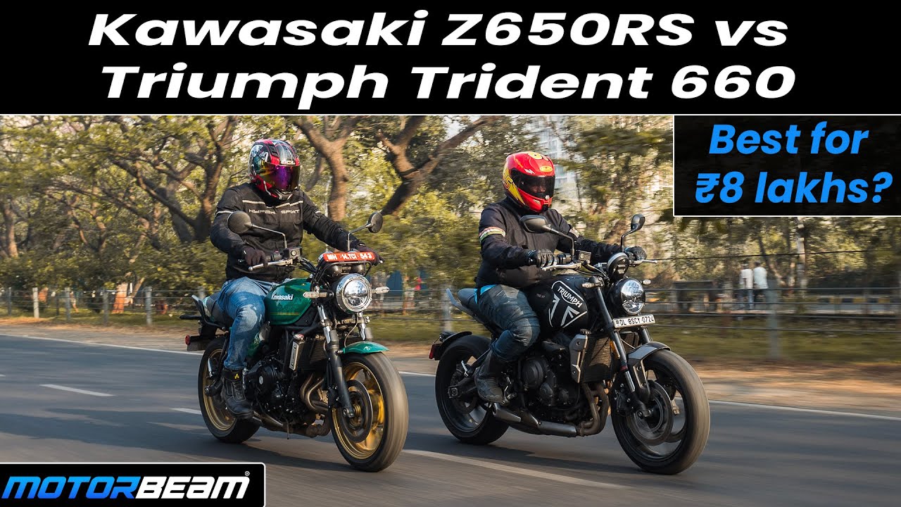 Kawasaki Z650RS против Triumph Trident 660 — лучший мотоцикл за 8 лакхов рупий? | MotorBeam