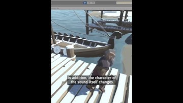 Attaching a sound to a large sound-emitting object 🌊 #gamedev #sound #audio #sounddesign #unity