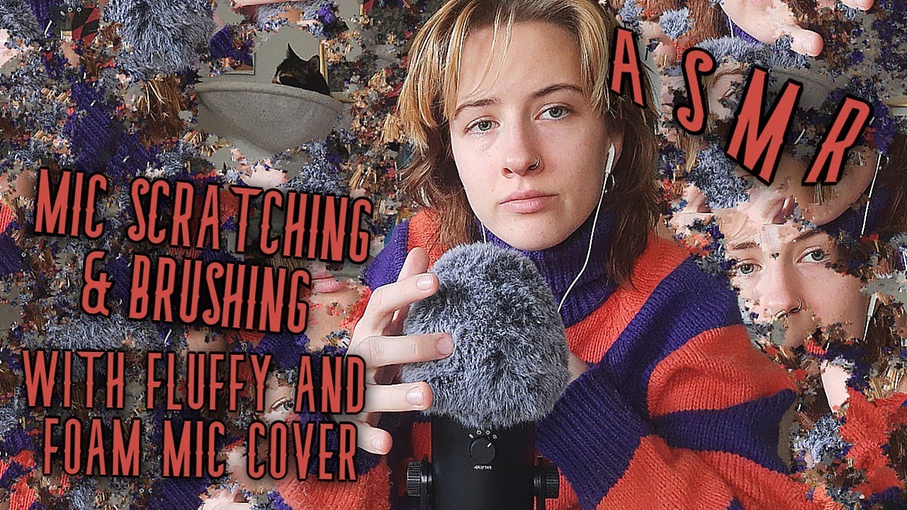 🥱ASMR😴 FAST AND SLOW MIC SCRATCHING AND BRUSHING WITH FLUFFY AND FOAM ...