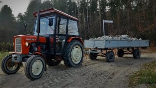 #24 Ursus C330M w transporcie! | Transport gruzu i ziemi | Połamana przyczepa! [Dźwięk silnika]