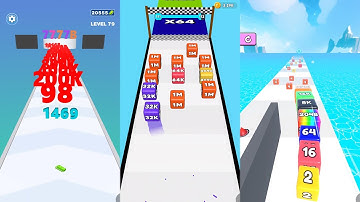 Number Dash vs 2048 Cube Run vs Jelly Tube Run 3 in one Gameplay Run & Merge
