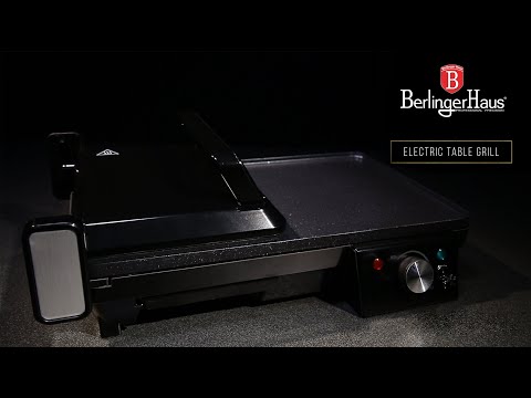 Berlinger Haus Black Silver Collection Electric Table Grill Presentation [BH-9137]