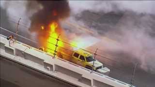 2012 Daytona 500- MONTOYA CRASH/ HUGE FIRE