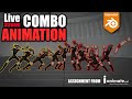 Combo Animation in Blender - Splining pass #4