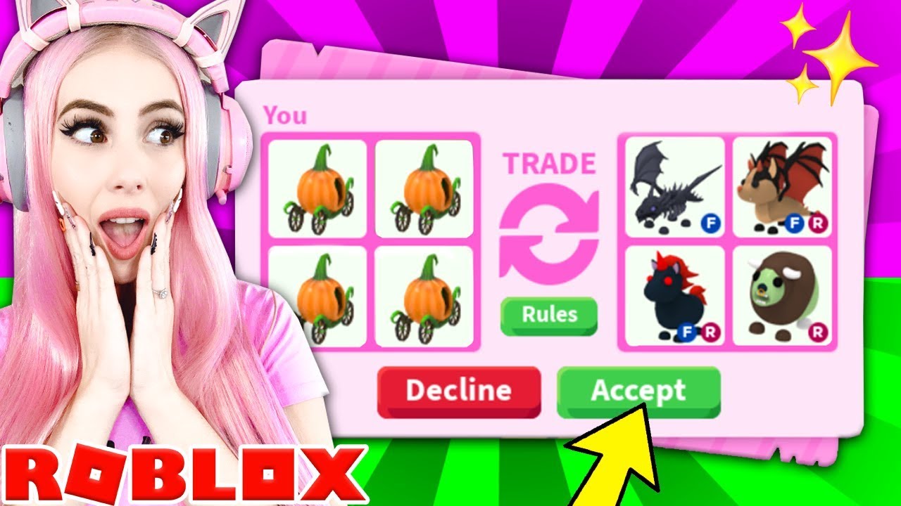 I Only Traded Halloween Items In Adopt Me For 24 Hours Adopt Me Trading Youtube - roblox adopt me halloween costumes