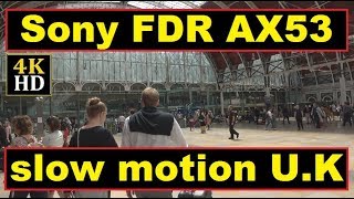 Sony FDR AX53, Slow motion eg.2. VLC Player, Paddington Station. London England "razzamatazed" screenshot 5