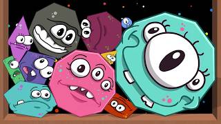 SHAPES MERGE PUZZLE GAME - Monster Shapes Drop Game, 2048 Balls Merge, Satisfying Suika Gameplay screenshot 1