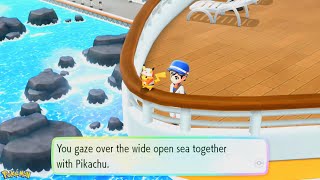 Pokémon let's Go Pikachu | Ride onto S.S Anne Ship! Blue & Trace appear, Challenge All!