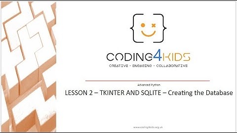 Tkinter and Sqlite - Contact List App -  Lesson 2 - Creating the Database