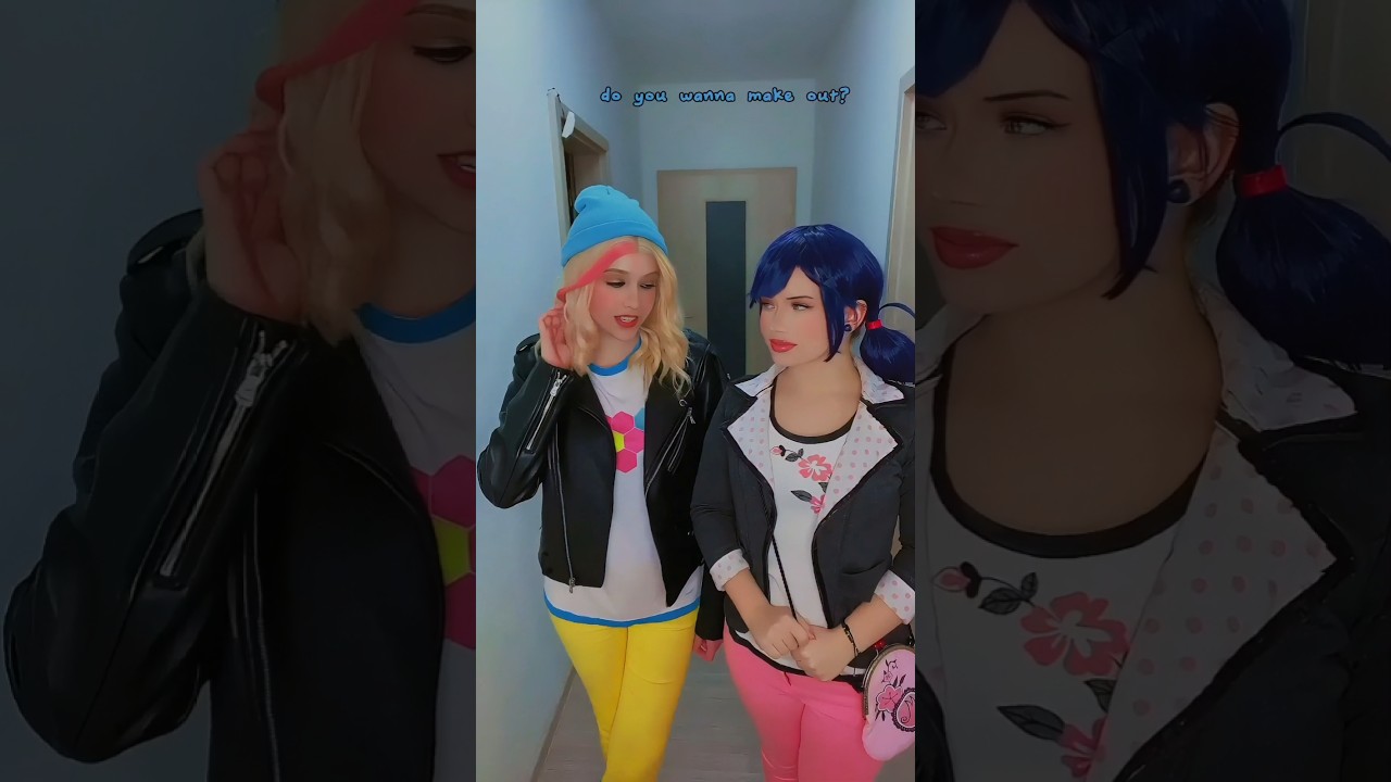 Do you wanna make out? | Zoé & Marinette @nikkihatsunecosplay#miraculous #cosplay #shorts