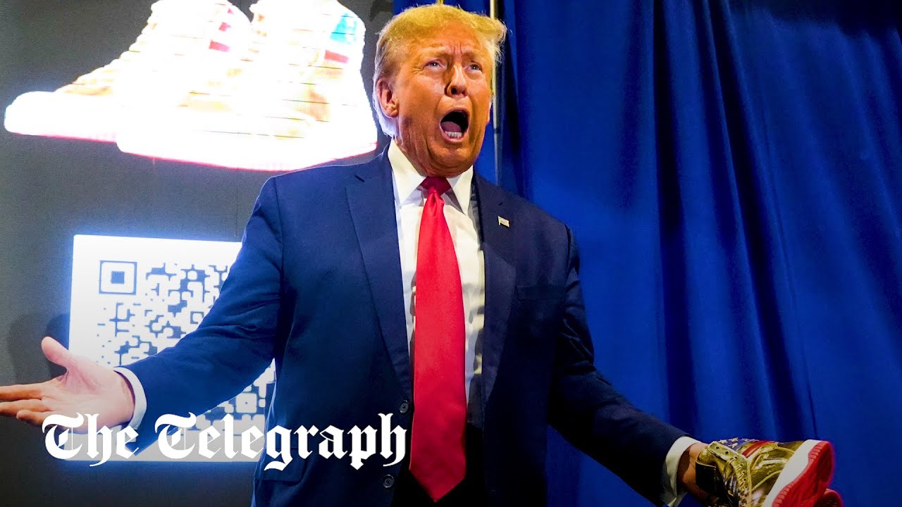 donald-trump-booed-as-he-unveils-new-399-trainers-in-surprise