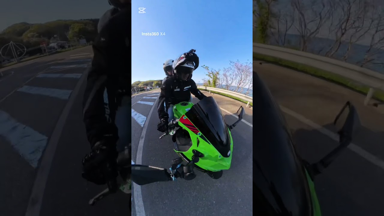ZX25R on the back ride# with seasides view#japan