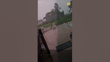 Lightning strikes tree in Waco, NC #shortvideo #lightning #weather