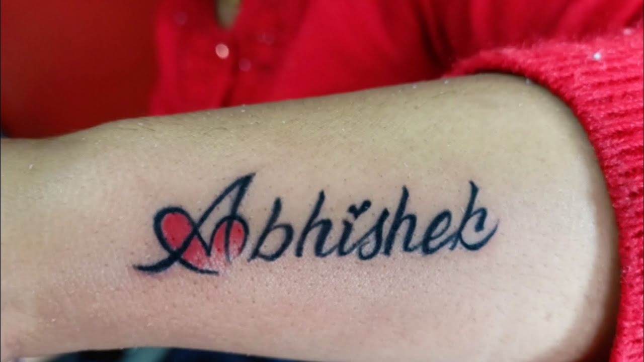 Abhi tattoo design | Baby name tattoos, Couple name tattoos, Tattoo name  fonts