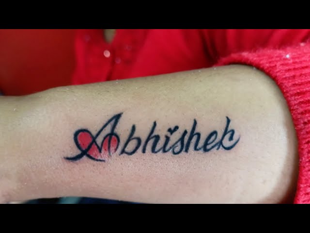 Abhi Name Tattoo | Contact us for a Unique Ink Tattoo