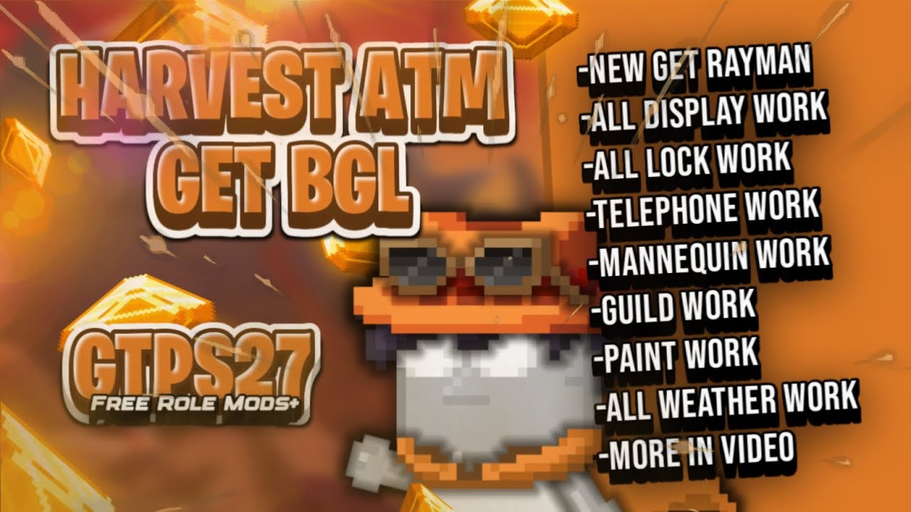 CUMA HARVEST ATM BISA KAYA ⁉️😮 FREE ROLE MODS+ ‼️🤑 | BEST GROWTOPIA ...