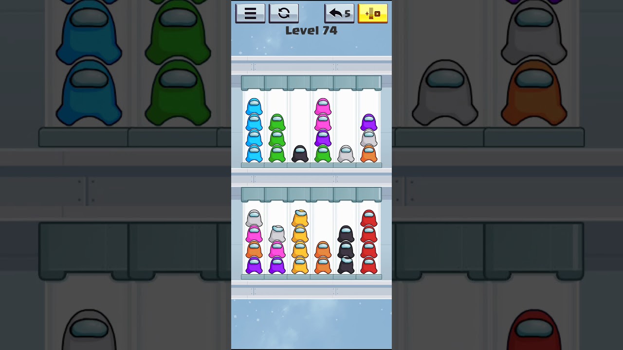 Impostor Sort Puzzle 2: Sort It 2D - 74 Level Walkthrough  |  БЫСТРОЕ ПРОХОЖДЕНИЕ