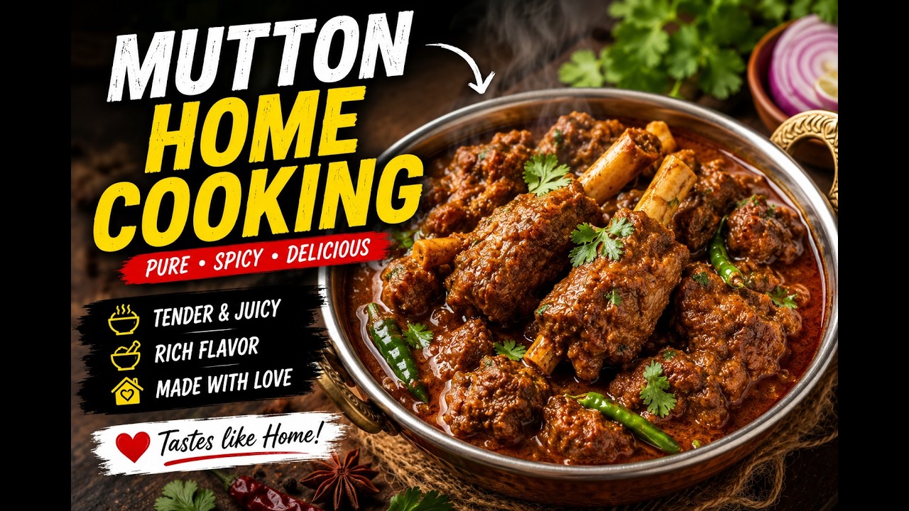 Mutton Blog Traditional Mutton Cooking Vlog | Spicy Homemade Mutton Curry 🍖😋 - YouTube