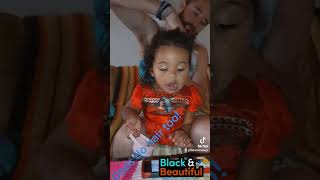 Dads do hair too! #mixbabies #blackhair #mixfamily