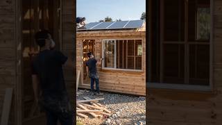 Solar-Powered Backyard Office Transformation | The Ultimate Tiny Workspace #pixeltimelapse #wood
