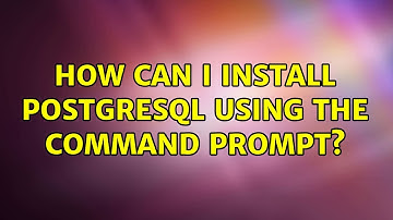How can I install PostgreSQL using the command prompt?