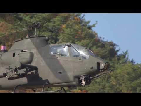 AH-1S Cobra Attack Helicopters Live Fire Exercise
