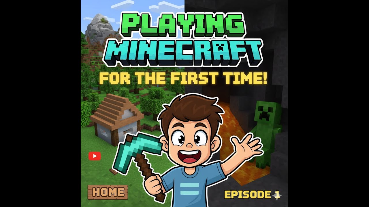 first time playing minecraft !!! HOME #EPISODE 1 - YouTube