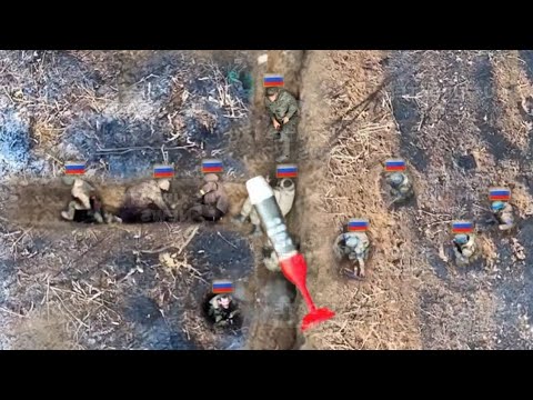 HORRIBLE !!! Ukrainian drones destroyed 130 Russian troops in trenches near Bakhmut