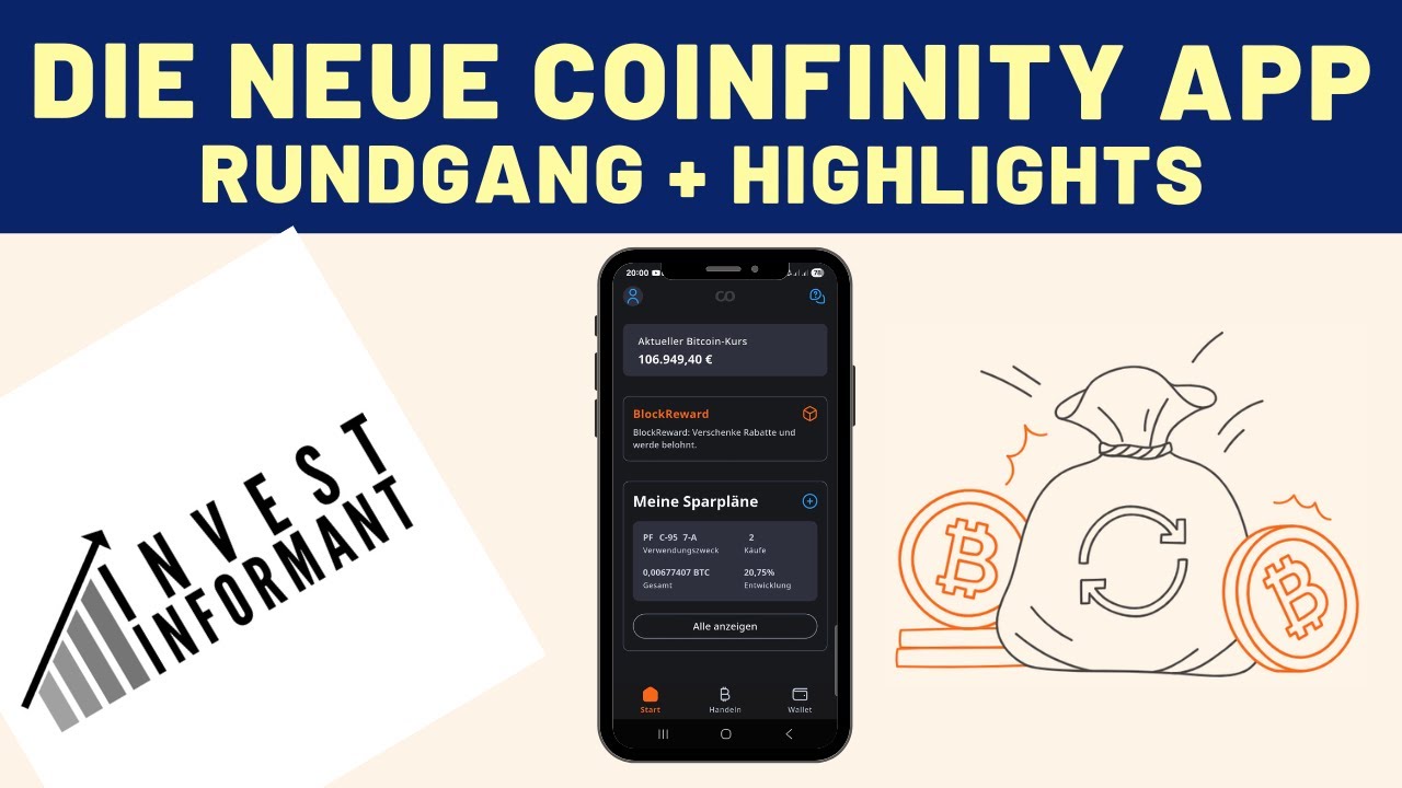 The Coinfinity 📱 app with a new look 🔎 | Tour | Simply explained | German  - YouTube