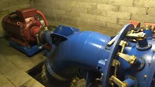 Small water plant turbine start