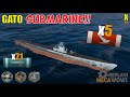 Submarine Gato 5 Kills &amp; 152k Damage | World of Warships Gameplay