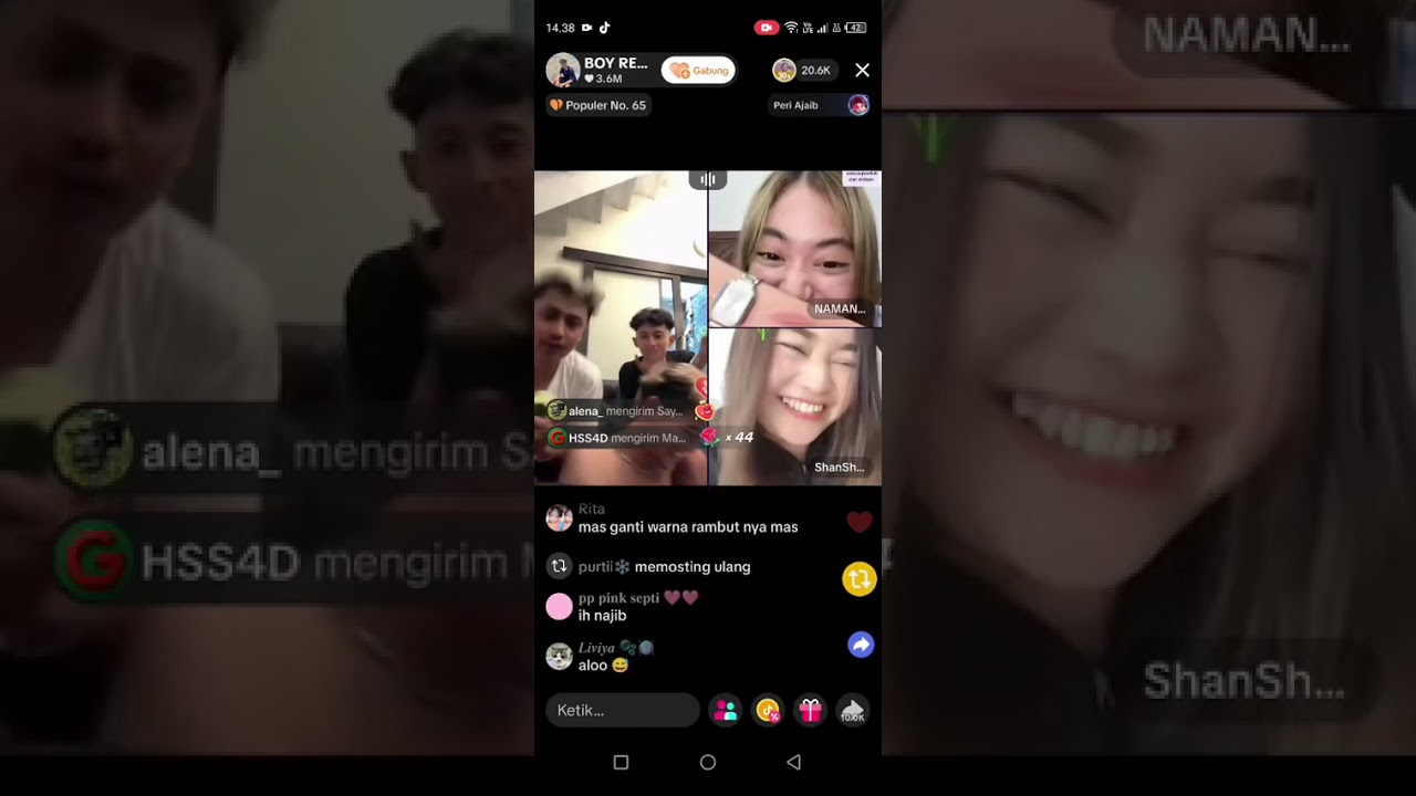 Mentahan live mas boy mba sania&mba eka