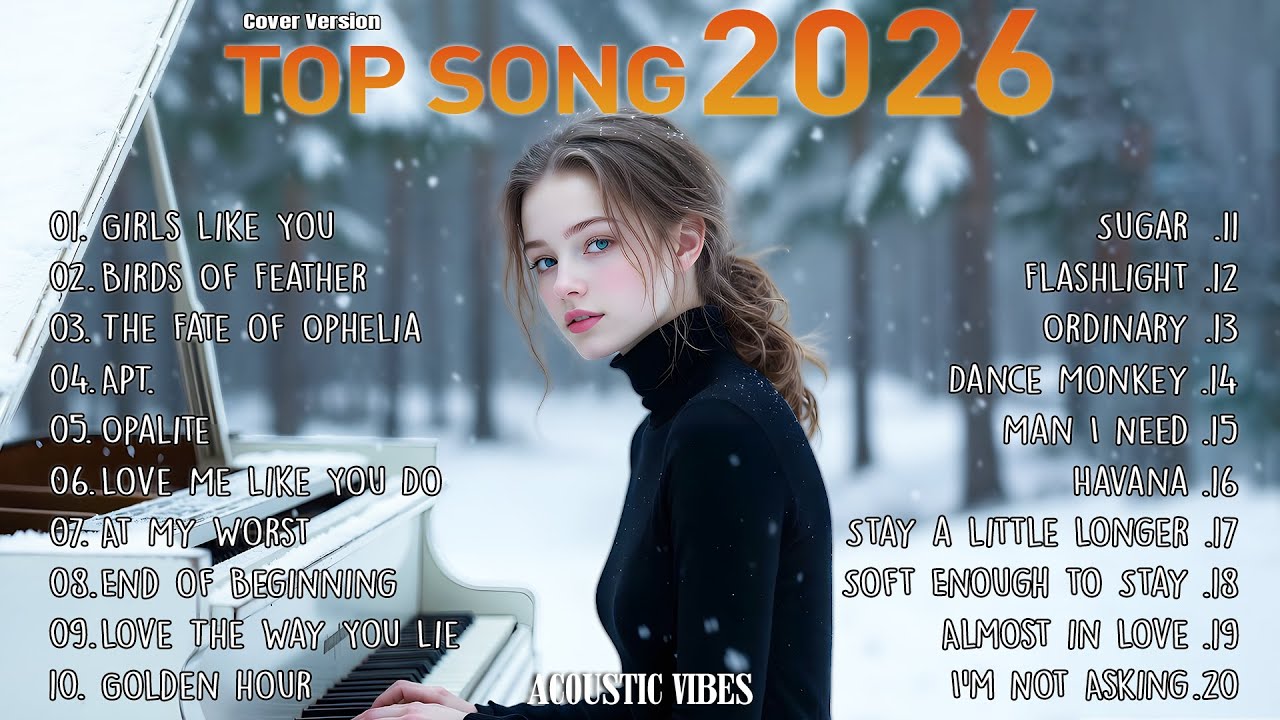 Top20. Acoustic Songs Cover Hot Music Pop Playlist Best Song 🎙✨ 2026 | Velu Music Vol.2