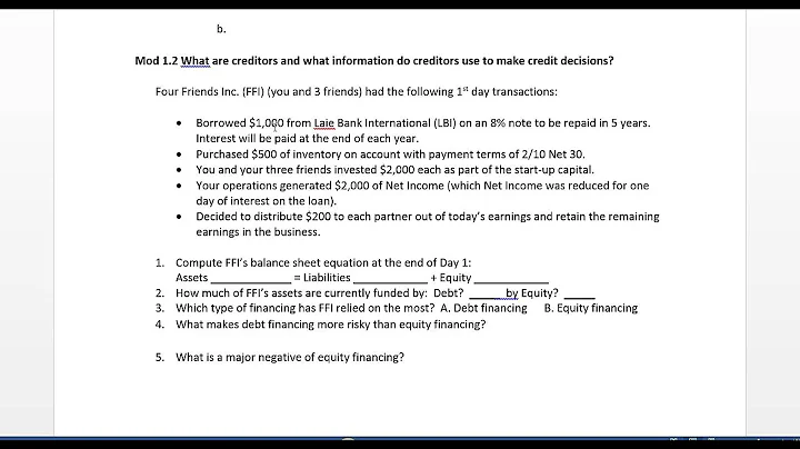 Module 1 - Worksheet Overview