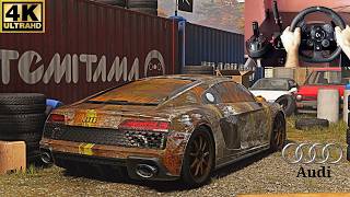 Rebuilding Audi R8 V10 performance | FORZA HORIZON 6 Steering Wheel Gameplay