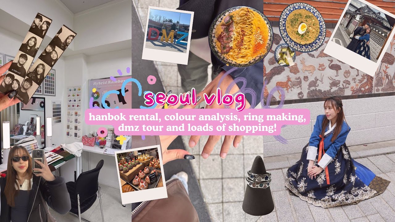 SEOUL VLOG 🛍️🇰🇷💄 || couple's korea trip! || colour analysis, ring making, hanbok rental, SHOPPING!