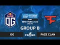 CS:GO - OG vs FaZe Clan [Dust2] Map 1 - IEM New York 2020 - Group B - EU