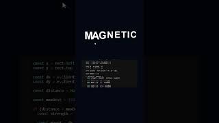 Magnetic Text Effect with JavaScript | HTML &amp; CSS #coding #htmlcss #cssanimation