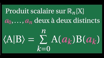Exercice espace euclidien : un produit scalaire dans IRn[X]