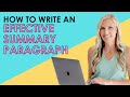 Effective Summary Writing Quiz