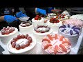 달콤합니다! 보기만 해도 입이 행복한! 딸기, 마카롱 케이크 만들기 / Amazing! Strawberry Mango Cake / Korean Street Food