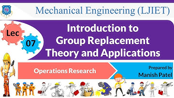 L 07 Introduction to Group Replacement | Replacement Theory | Operations Research | Mechanical