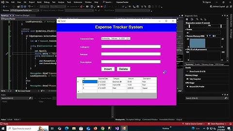 Expense Tracker Management System Using C#