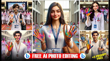 Holi collage ai photo editing | holi couple ai photo editing | होली AI फोटो कैसे बनाएं