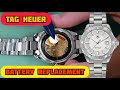 How To Replace The Battery a TAG Heuer Aquaracer Watch WAY111 | SolimBD | Watch Repair Channel