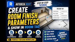 Revit Shared Parameters Tutorial | Room Finish Tags Step-by-Step