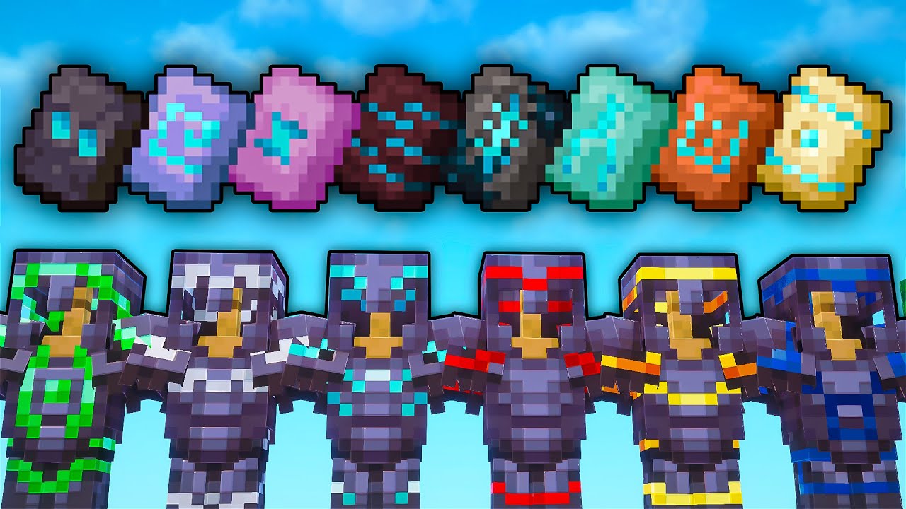 MINECRAFTDA HAMMA TRIMLARNI YIG'AMIZ