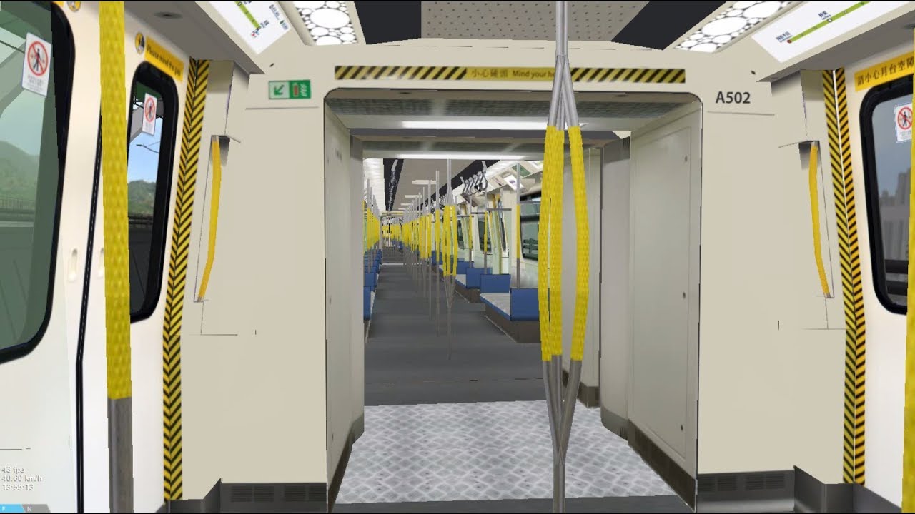 OpenBVE HD: Hong Kong MTR South Island Line CNR S-Train Open Gangway ...