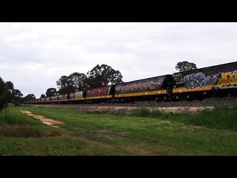 18-9-20 Container Trains and Grain Trains around Maryborough Victoria ...